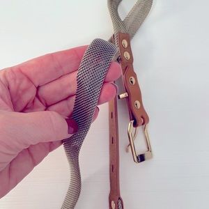 Madewell Chainlink Gold and Leather Belt